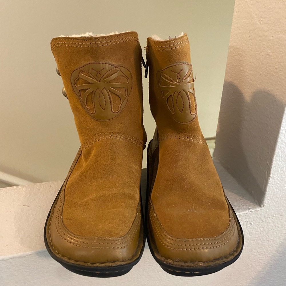 Alergia.Women’s Brown Suede Leather Shearling-Lined Boots.Zip Closure.Size 37(6) - Picture 4 of 6